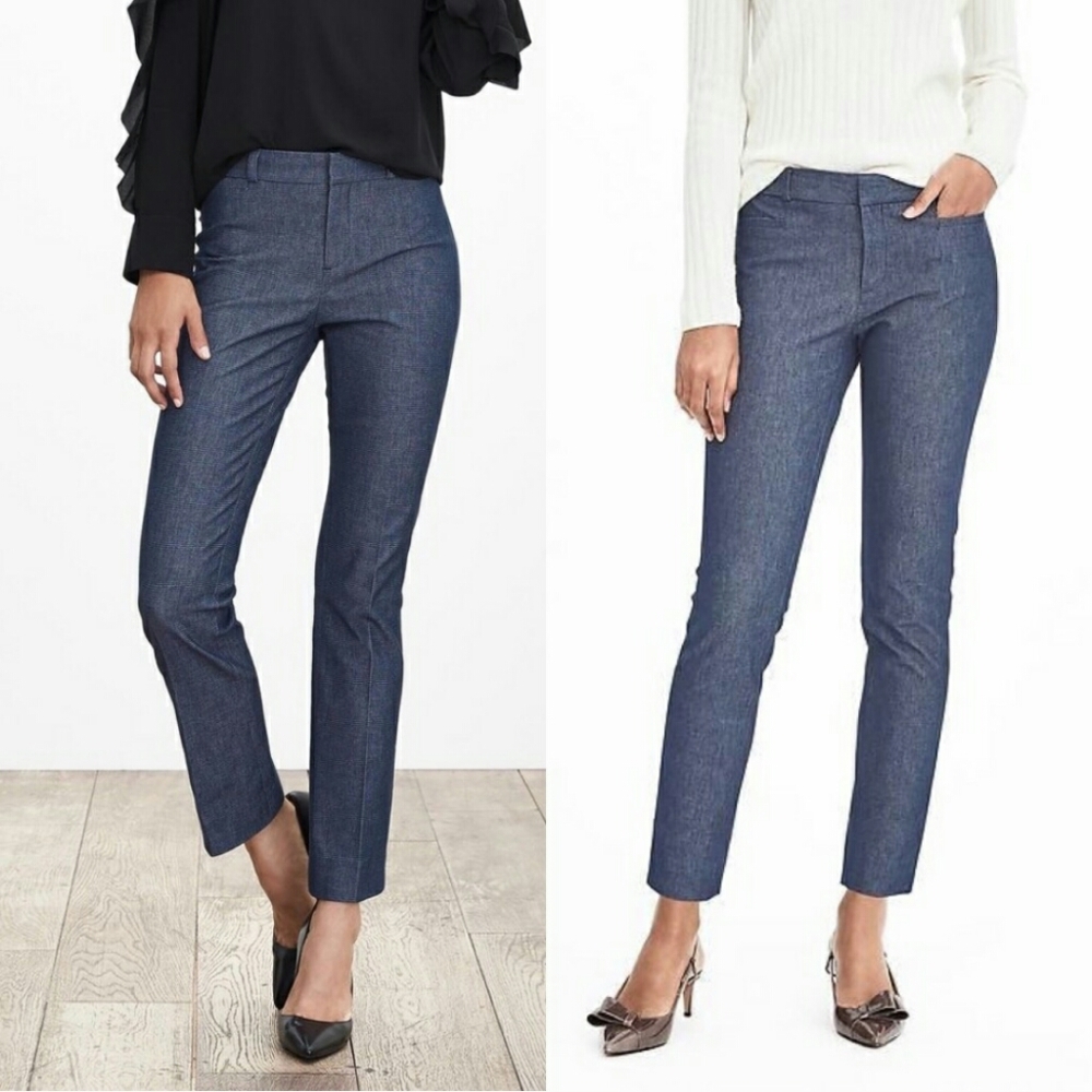 Banana Republic Sloan Fit Chambray Pants 2P